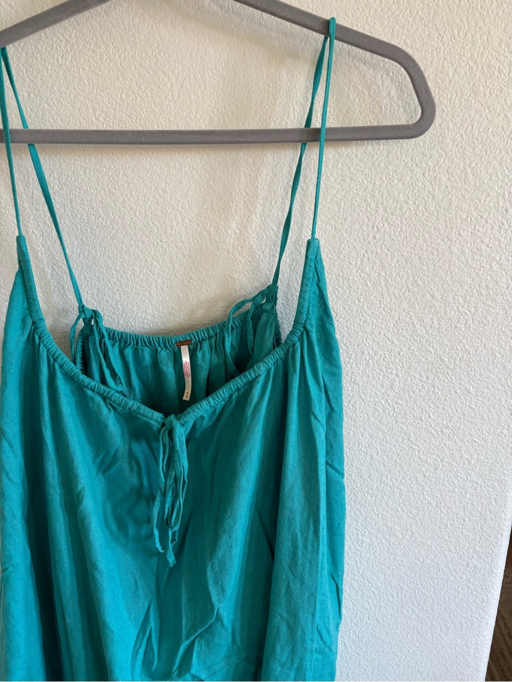 Free People Teal Spaghetti Strap Mini dress